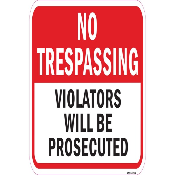 Signmission Safety Sign, 12 in Height, Aluminum, 24964 A-1218-24964 - main